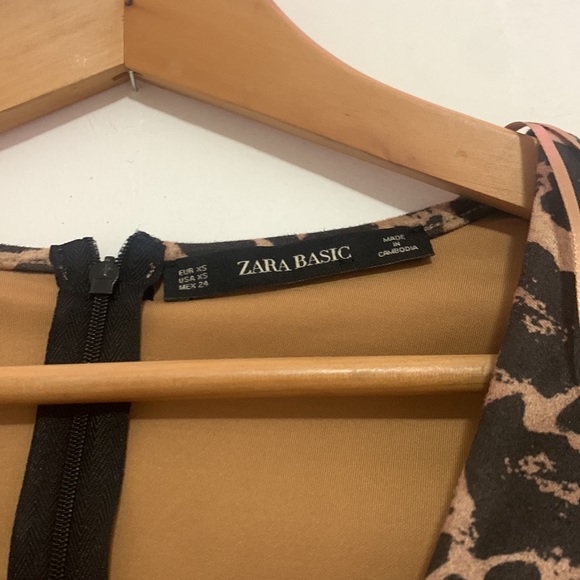 Black and brown cheetah/leopard print dress from Zara🤎🐆 - Picture 3 of 3